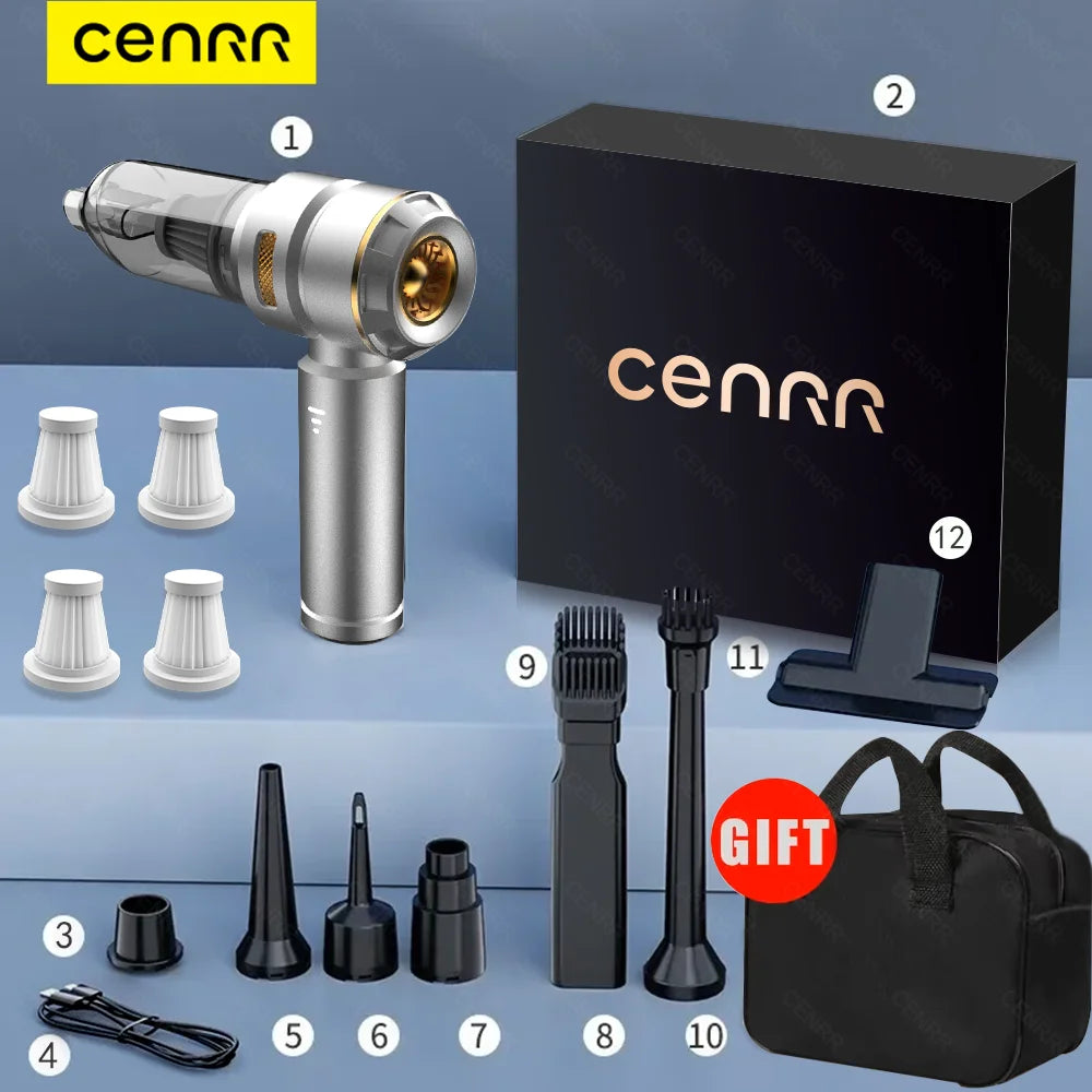 Aspiradora CENRR accesorios incluidos vista completa