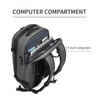 Interior mochila compresible compartimento laptop 17 pulgadas