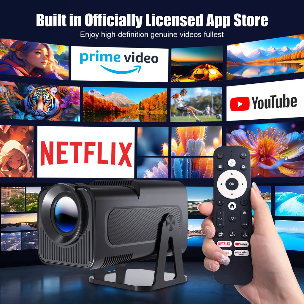 Proyector Magcubic HY320 NTV detalle puertos HDMI USB
