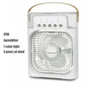 Mini Enfriador de Aire 3 en 1 | Ventilador + Humidificador + Luz LED 7 Colores | 600ml