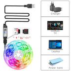 Tiras LED RGB instaladas habitación luz ambiente gaming