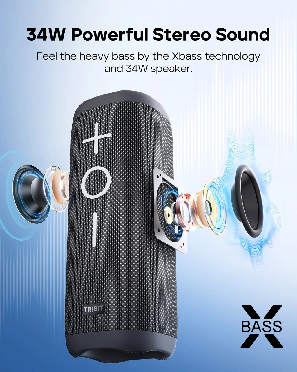 Tribit StormBox 2 modo TWS sonido estereo doble parlante