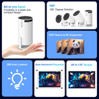 Proyector HY300 Pro blanco UK Plug vista lateral