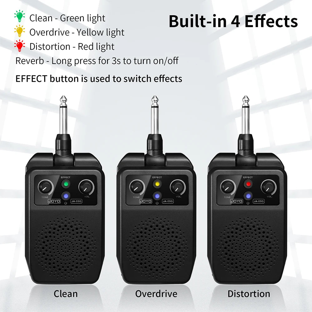 Amplificador Portátil JOYO JA-05G | 4 Efectos | Bluetooth | Plug and Play